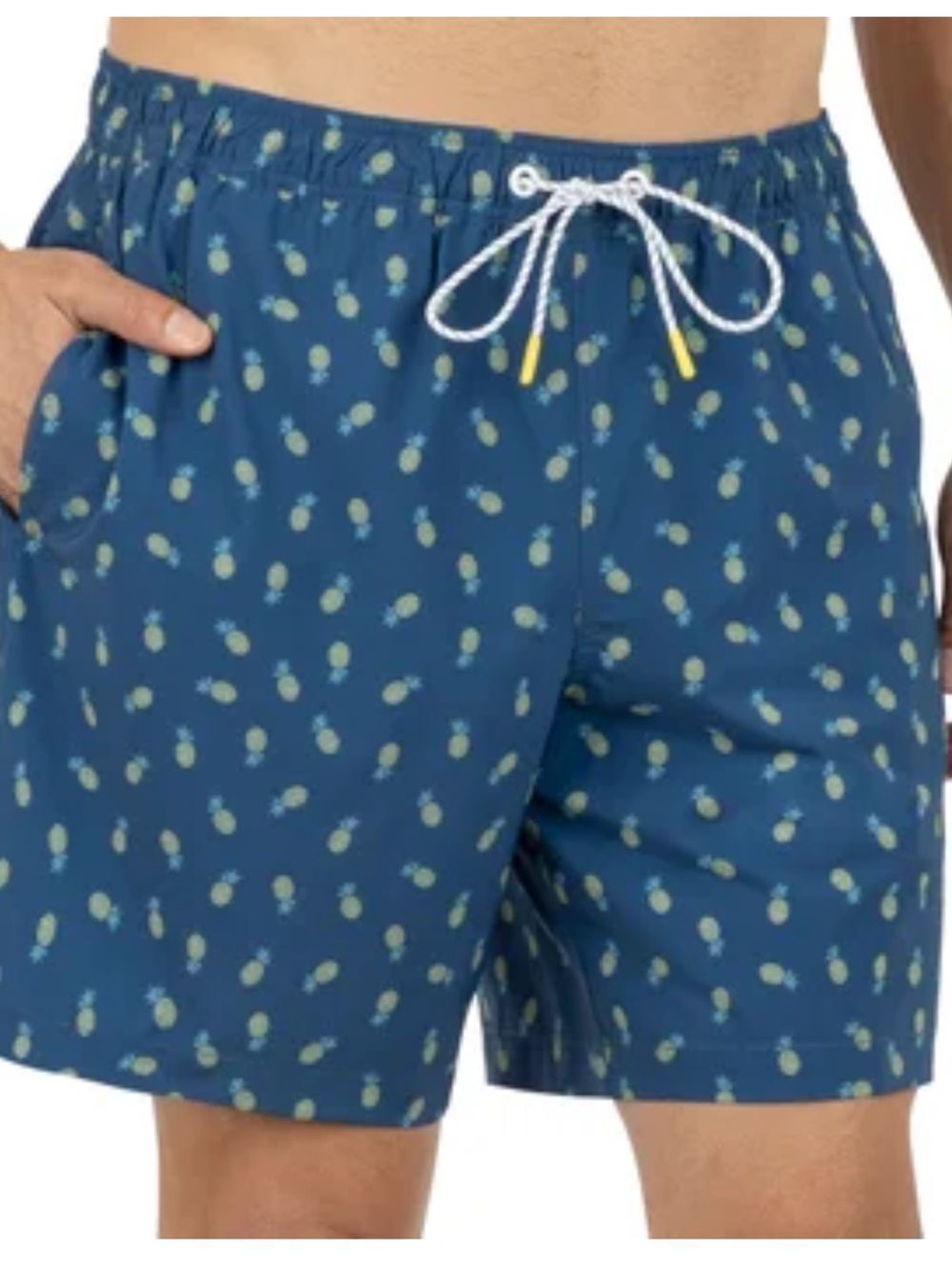 Bonobos Swim Trunks Blue Pineapple Mesh Liner UPF 50+ 7" Inseam, Size XXL, NWT